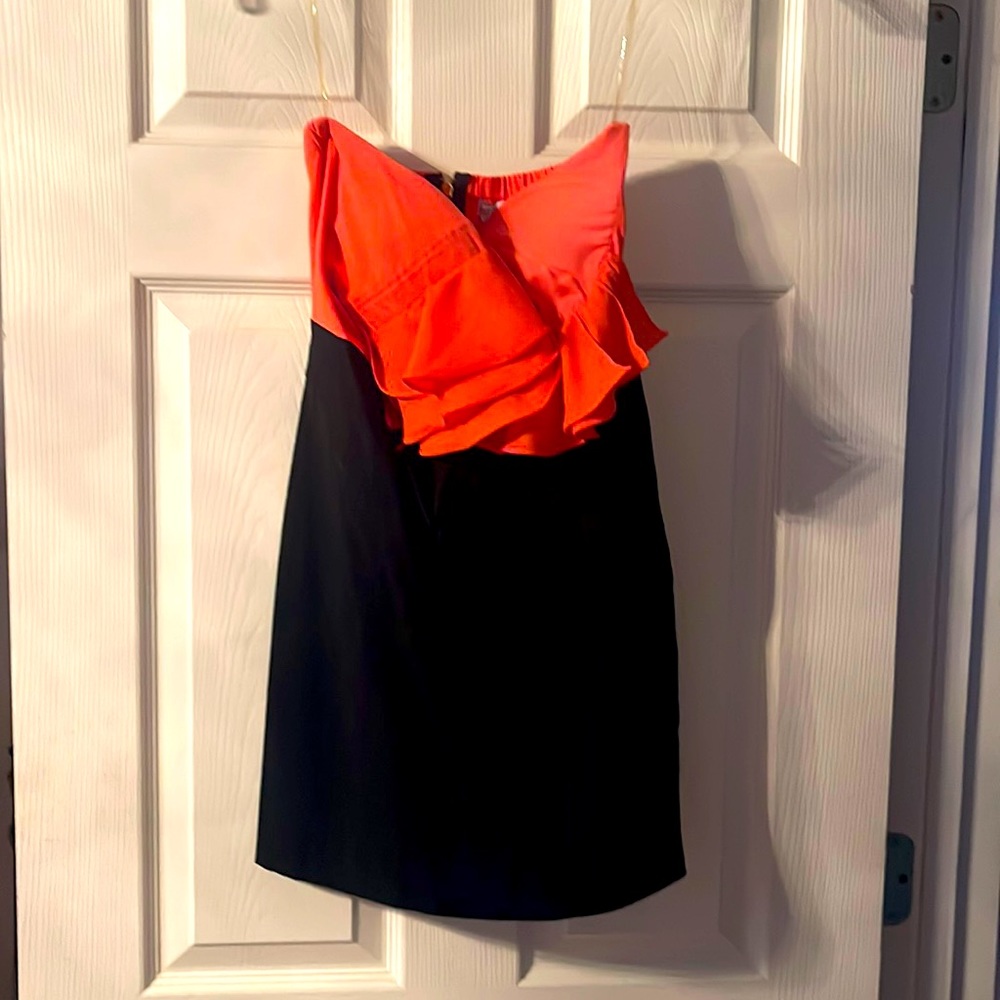 Black and pink cocktail dress